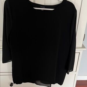 Ann Taylor Black Women's chiffon Top L